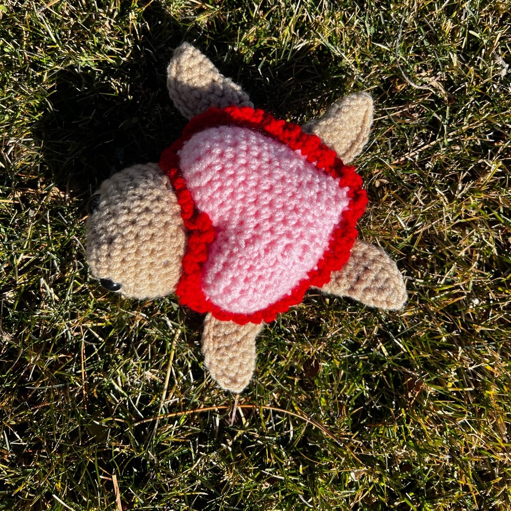 Hand Crocheted Valentine’s Day Sea Turtle Stuffed Animal Plushie! - Picture 7 of 16